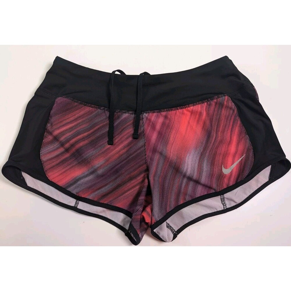 Womens Nike Shorts Lined Black Pink Purple Size Small Athletic Gym Workout